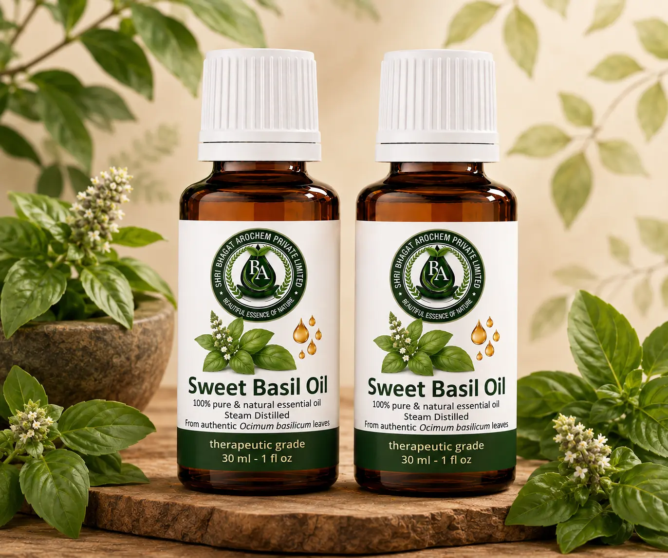 Sweet basil oil