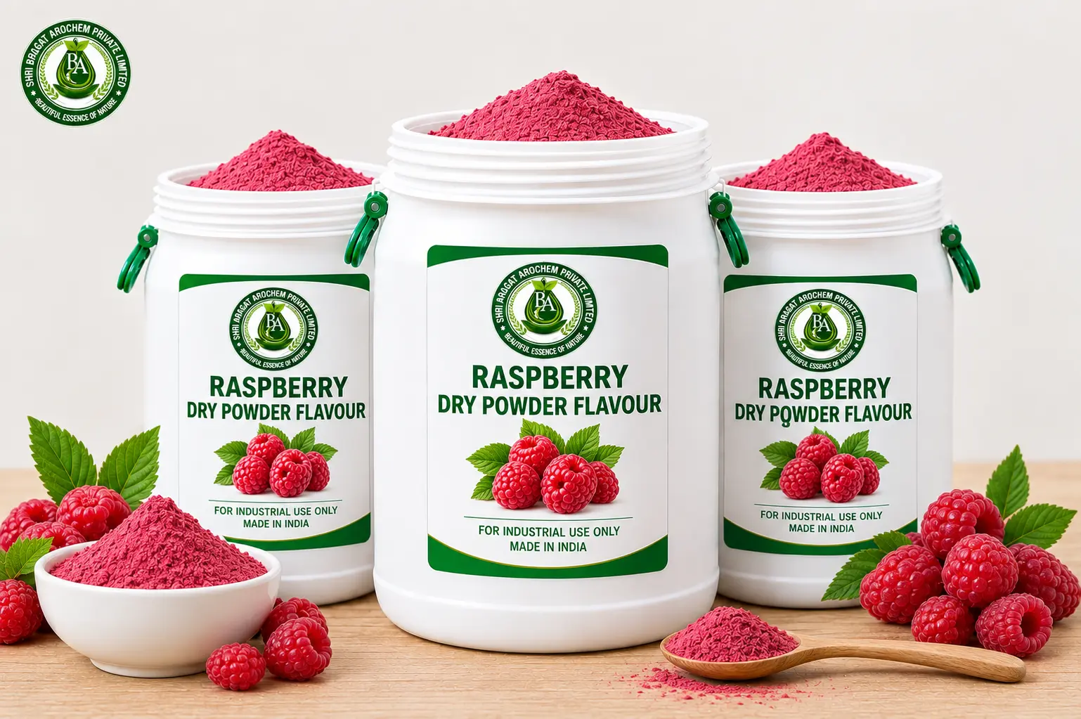 Raspberry dry powder flavour
